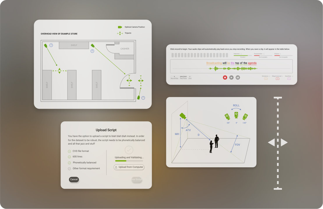 Some mockups of Connie's work at NVIDIA on spatial analysis software.